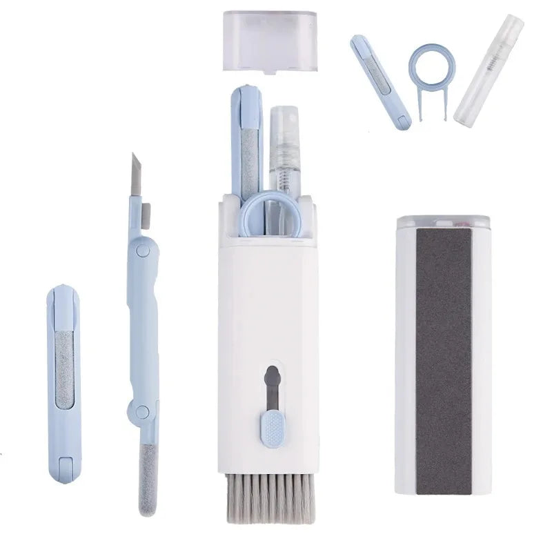 7 -1 Computer Keyboard Cleaner Brush Kit Earphone Cleaning Pen for Headset Keyboard Cleaning Tools Cleaner Keycap Puller Kit